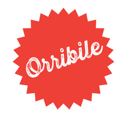 horrible stamp on white