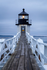 Marshall Point Lighthouse, Maine, USA - obrazy, fototapety, plakaty