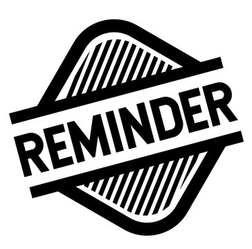reminder stamp on white