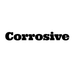 corrosive stamp on white