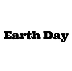 earth day stamp on white