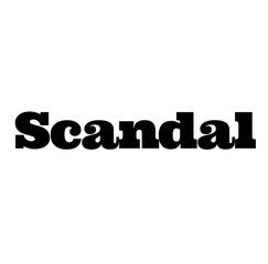 scandal stamp on white