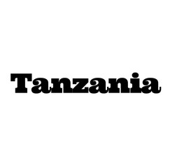 tanzania stamp on white