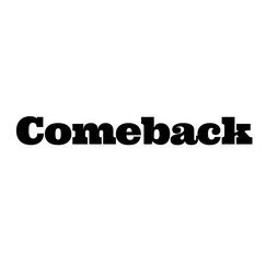 comeback stamp on white
