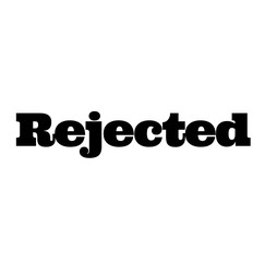 rejected stamp on white