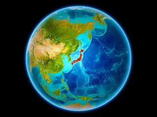 Japan on Earth from space