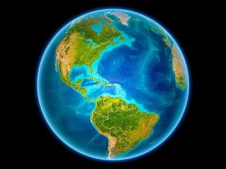 Puerto Rico on Earth from space