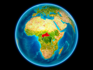 Central Africa on Earth from space