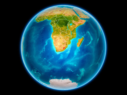 Lesotho on Earth from space