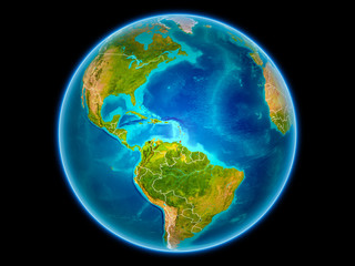 Caribbean on Earth from space