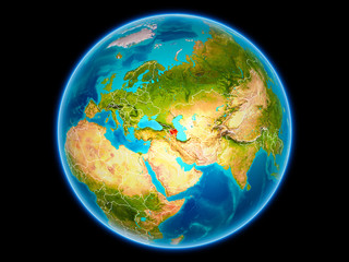 Azerbaijan on Earth from space
