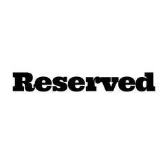 reserved stamp on white