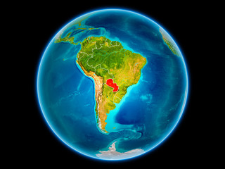 Paraguay on Earth from space