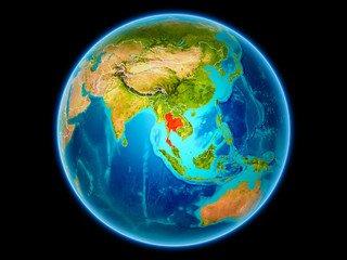 Thailand on Earth from space