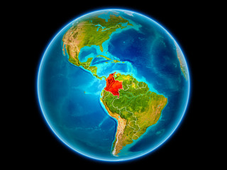 Colombia on Earth from space