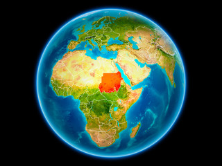 Sudan on Earth from space