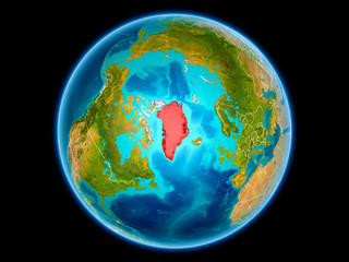 Greenland on Earth from space