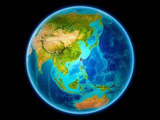 Taiwan on Earth from space