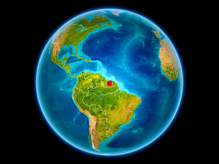 Suriname on Earth from space