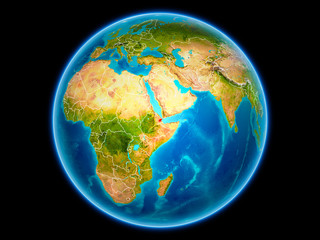 Djibouti on Earth from space