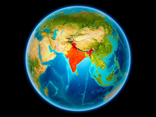 India on Earth from space
