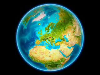 Slovakia on Earth from space