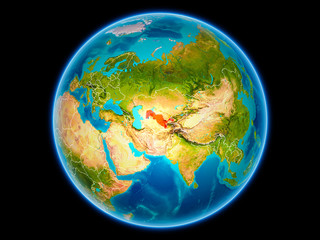 Uzbekistan on Earth from space