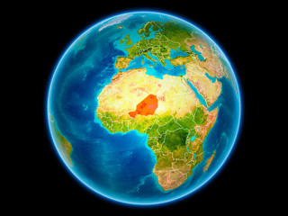 Niger on Earth from space