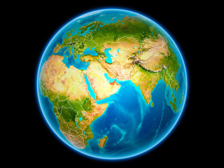 United Arab Emirates on Earth from space