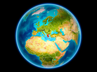 Greece on Earth from space
