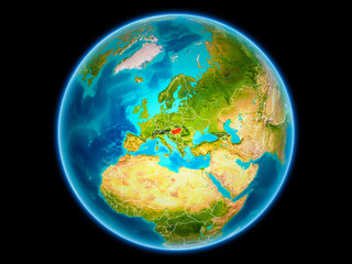 Hungary on Earth from space