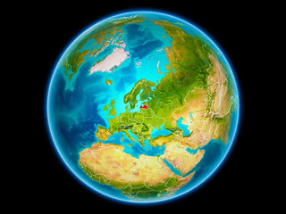 Latvia on Earth from space