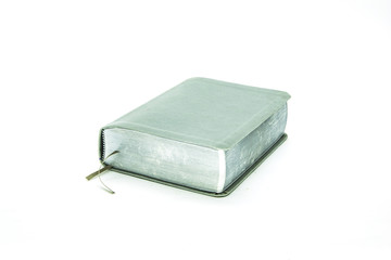 grey thick book isolated in white background