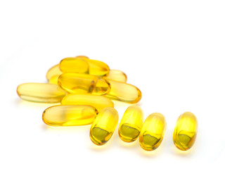 Cod liver oil omega 3 gel capsules..