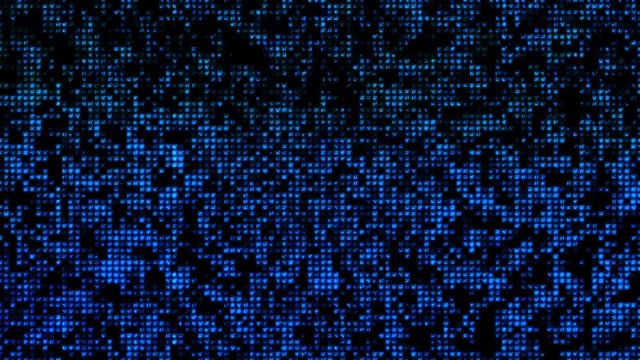 Cascading Matrix Code Animation (Blue)