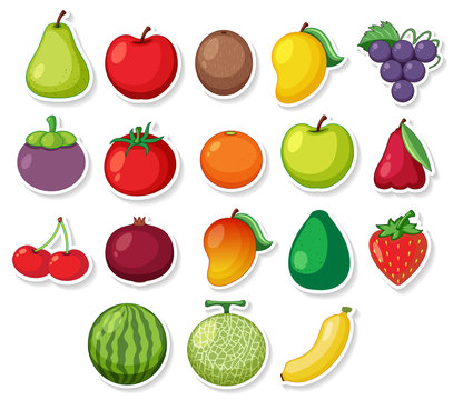 A Set Of Sticker Fruit