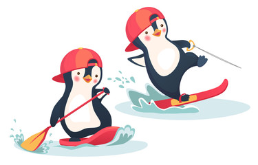 water skiing and SUP board