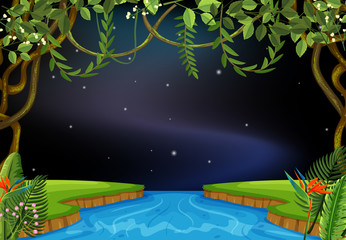 River scene at night