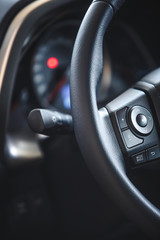 Car control panel close up, dashboard