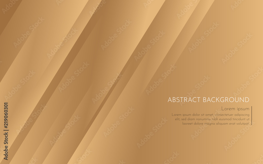 Wall mural abstract light gold line on gold background. elegant, luxury style. vector illustration