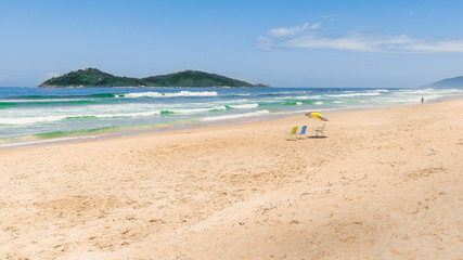 Fototapeta na wymiar Campeche beach in Florianopolis, Santa Catarina, Brazil.