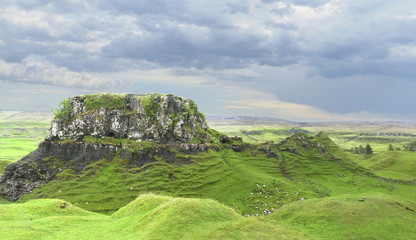 Panorama of Fairy Glen Isle of Skye, Scotland