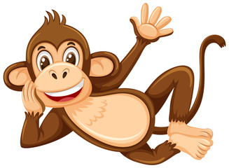 A cute monkey on white background © brgfx