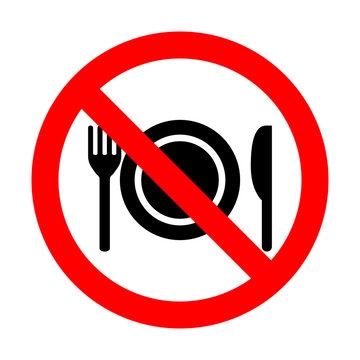 Do Not Eat Vector Sign