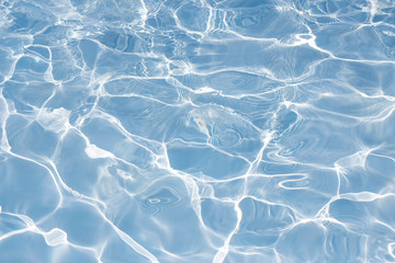 Texture of water in swimming pool for background