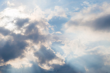 Fototapeta premium Clouds obscured the sun nature background