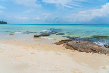 Beautiful Tropical Beach blue ocean background Summer view Sunshine at Sand and Sea Asia Beach Thailand Destinations 