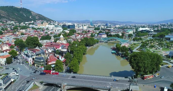 Tbilisi Georgia Aerial Cityscape 3