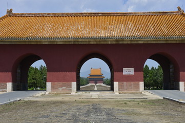 The ancient Chinese buildings