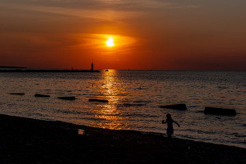 Fototapeta premium Lake Erie Sunset
